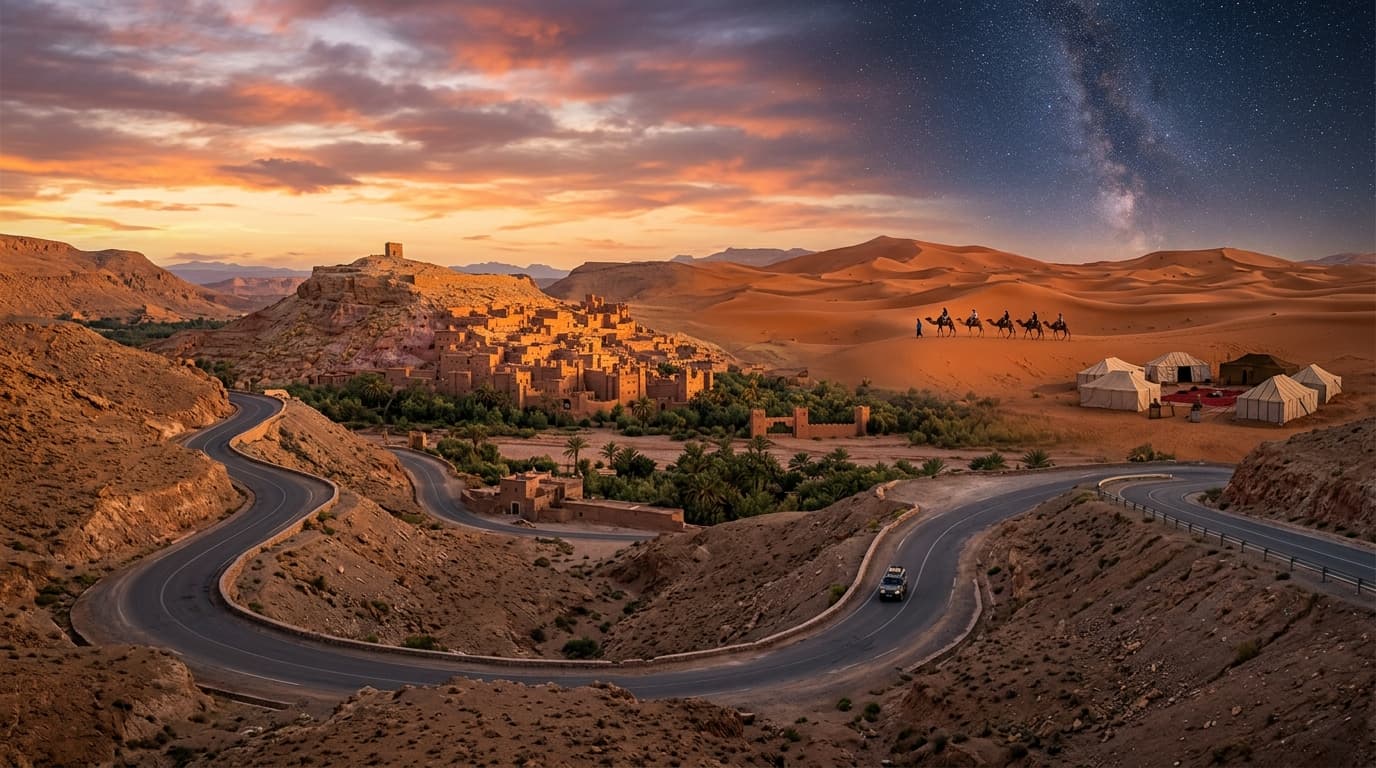 5-Day Marrakech to Sahara Itinerary: Ouarzazate, Ait Ben Haddou, Dades and Merzouga