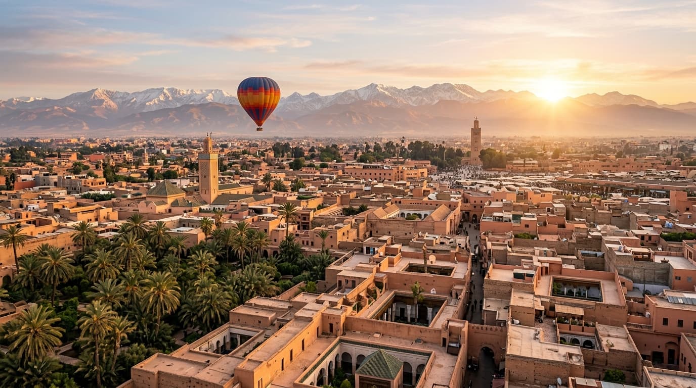 Hot Air Balloon Sunrise Over Marrakech — 4 Hours