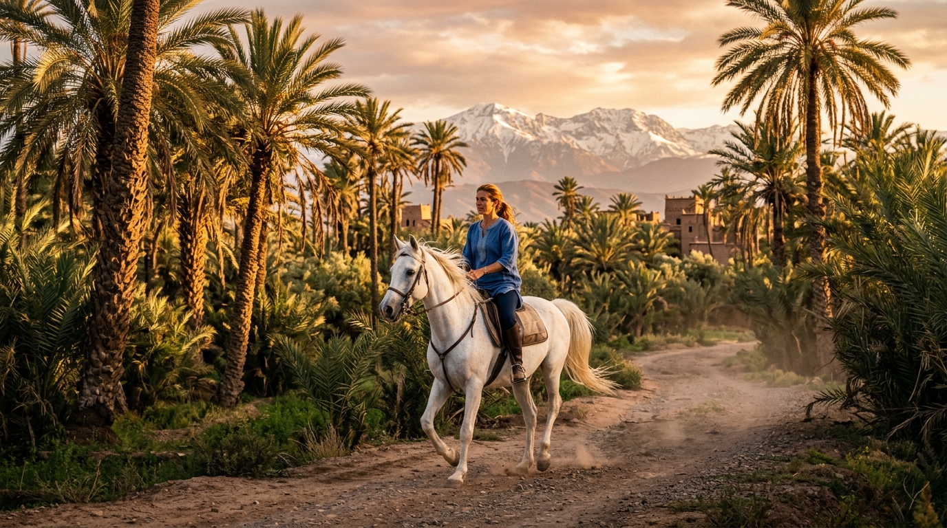 Horse Riding Through the Marrakech Palmeraie